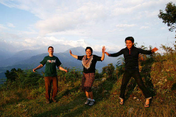 Coucher de soleil à Sarangkot