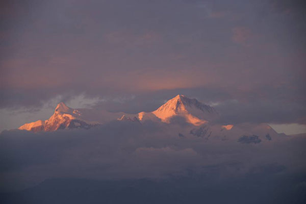 Coucher de soleil à Sarangkot